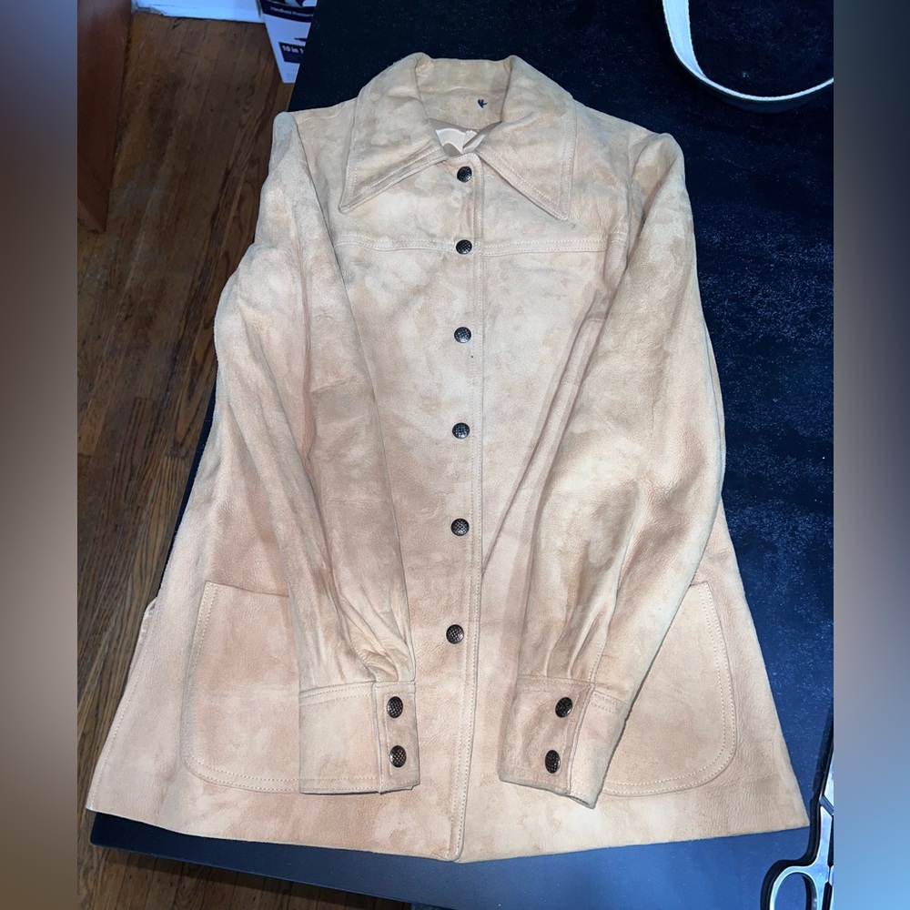 Chestnut Suede Shirt Jacket
